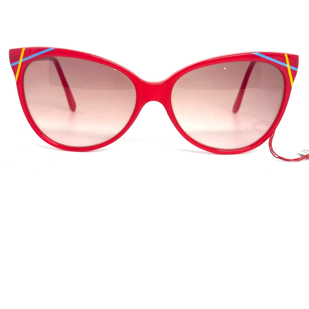 Simonottica Vintage Rare Sunglasses Red Papippen Cat Eye LIMITED EDITION H1321